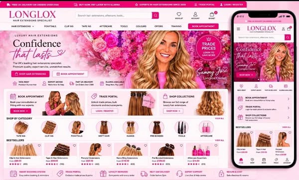 Longlox — Luxury hair extensions · trade portal · Shopify-powered fulfilment